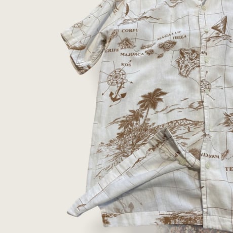 [USED] 地図柄 ガーゼSHIRTS