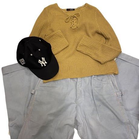 [USED] イイ色♡レースアップKNIT
