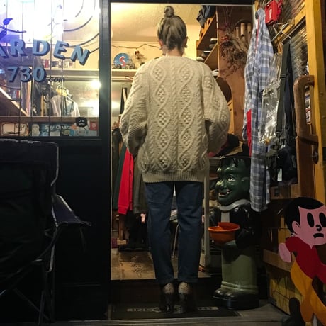 [USED] Simple ケーブル編みニットカーディガン