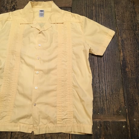 [USED] Pastel yellow キューバシャツ
