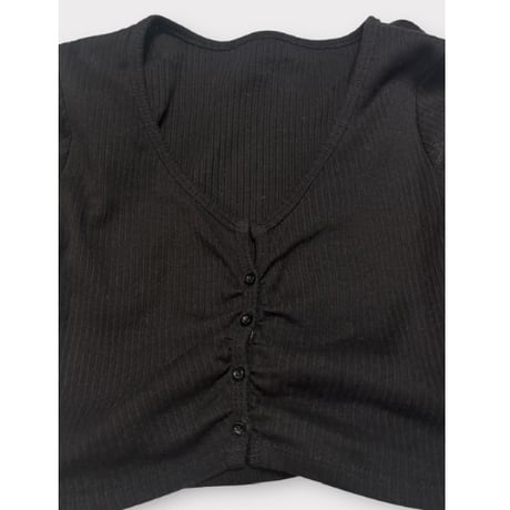 [USED] クロップド リブ TOPS