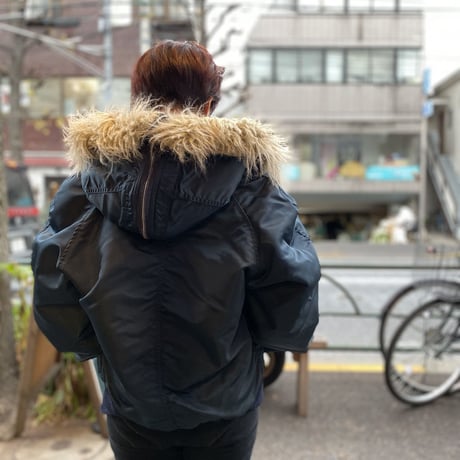 [USED]  OLD N-2B JKT made in USA.  NAVY