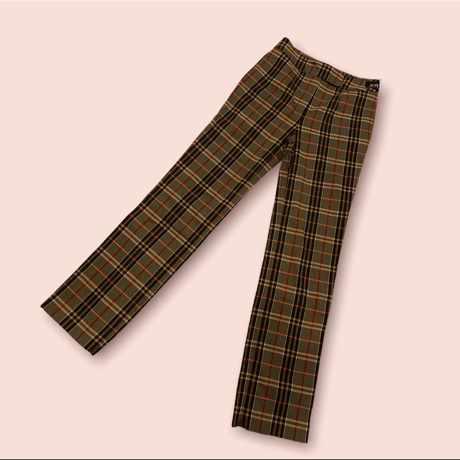 [USED] チェック柄 スリット PANTS