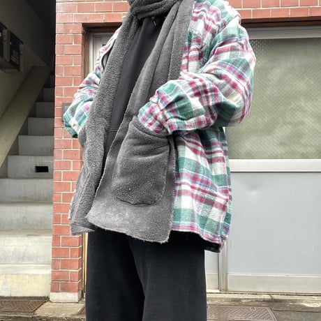[USED] 80~90's ZIP ヘビーネルシャツ