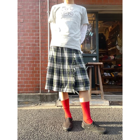 [USED]チェック巻きスカート