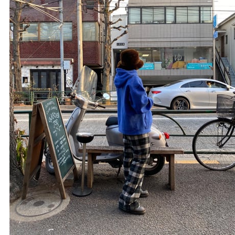 [USED] Eddie Bauer CHECK カシミア混 フレアパンツ