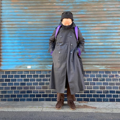 [USED] "LONDON FOG" BLACK トレンチ コート