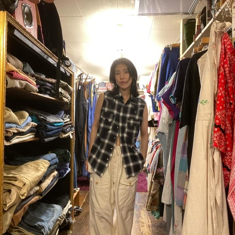 [USED] OLD ROCK MOUNT ノースリーブshirts made.in,USA