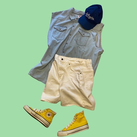 [USED] Wrangler cutoff デニムシャツ 3XL