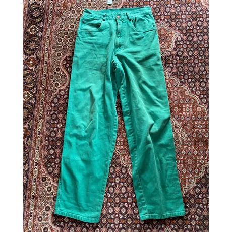 [USED] カラー DENIM パンツGREEN💚