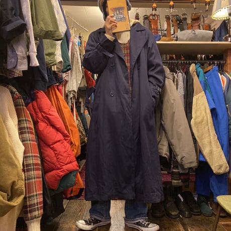 [USED] old"LONDON FOG"♡ネイビートレンチ