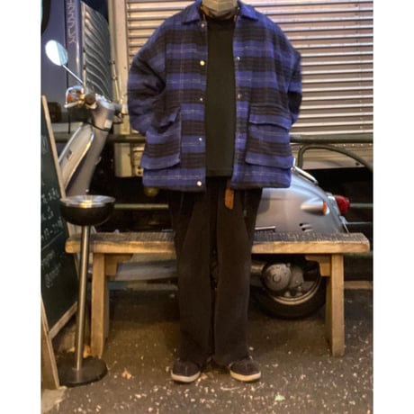 [USED] BLUE CHECK  綿入り コーチJKT
