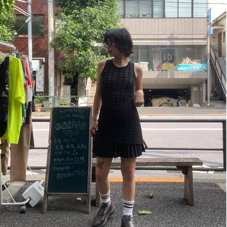 [USED]かぎ編みミニワンピース
