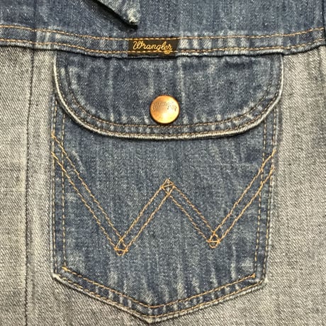 [USED] OLD Wrangler パッチワークデニムシャツ