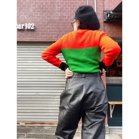 [USED] ハイウエストLEATHER PANTS  🖤