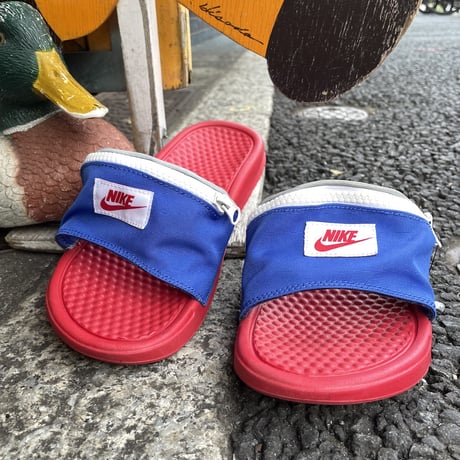 [USED]NIKE zip pocket SANDAL ❤️💙