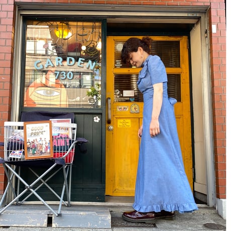 [USED] cottonブルーmaxiワンピース