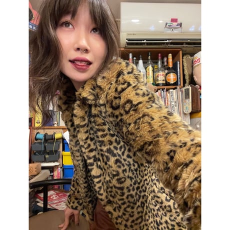 [USED] FAKE レオパード柄コート