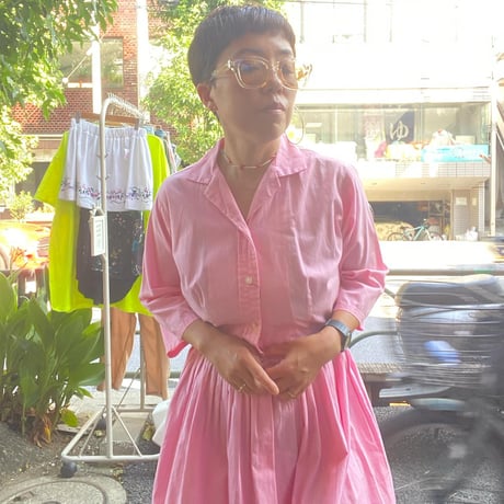 [USED]  PINK♡フロントボタンのワンピース