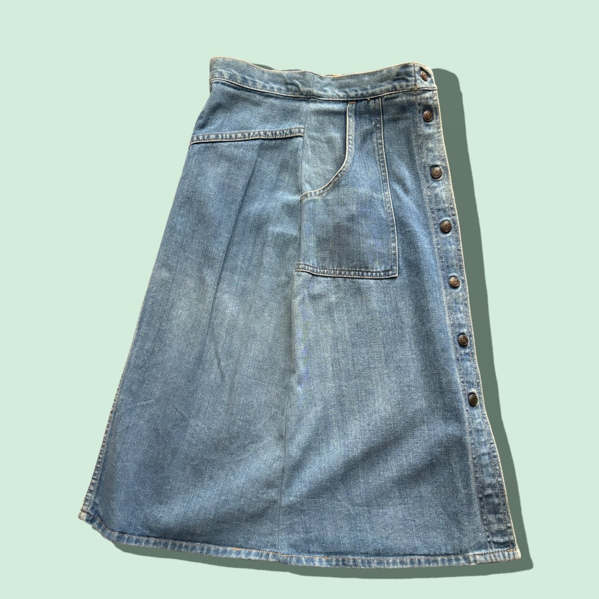 最大80％OFF - 『在庫ロス売買マーケット』 USED] garden730 | ミディスカート デニム フロントボタン vintage スカート