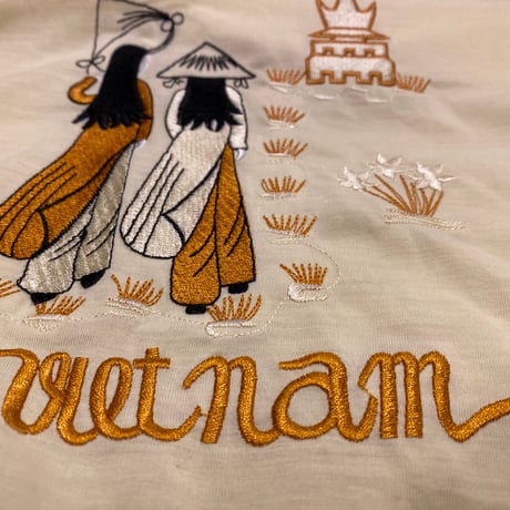 [USED] VIETNAM スーベニア Tee 薄YELLOW