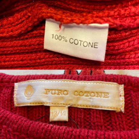 [USED] 真っ赤な COTTON  KNIT♡