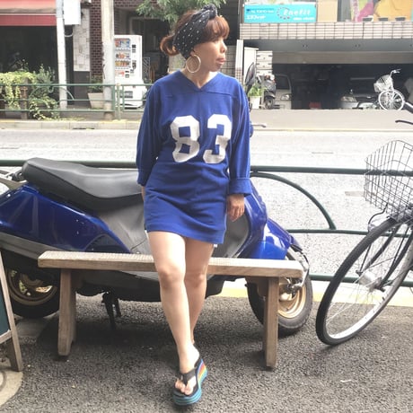 [USED]  80's  RUSSELL フットボールTee