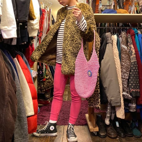 [USED] FAKE FUR レオパードコート 