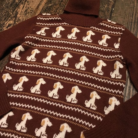 [USED] SNOOPY？ タートルネックリブニット