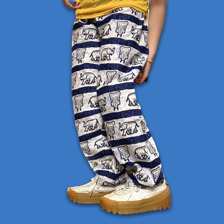 [USED] アフリカンバティック ゾウさんPANTS