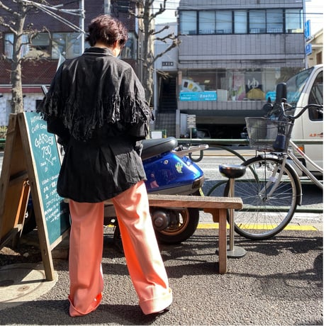 [USED] フリンジ BLK  DENIM SHIRTS