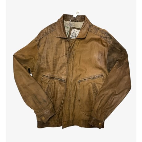 [USED] "B.S.LEATERWEAR"ブラウンレザーJKT