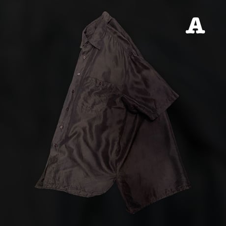 [USED] BLACK SILK SHIRTS