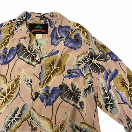 [USED] "Pineapple Juice" RAYON ALOHA SHIRT🌴