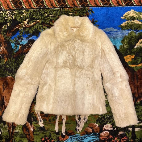 [USED] rabbit fur jacket♡