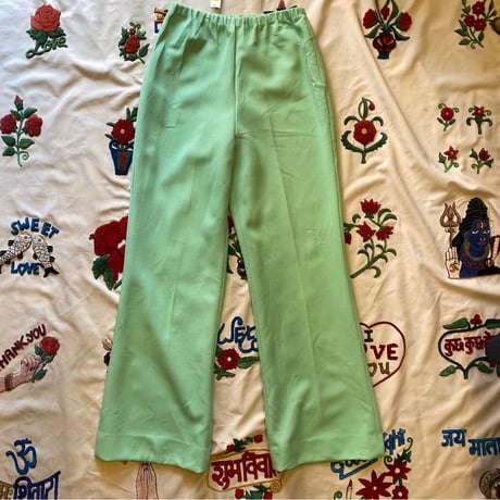 [USED] 70's EURO フレアPANTS / MINT GREEN