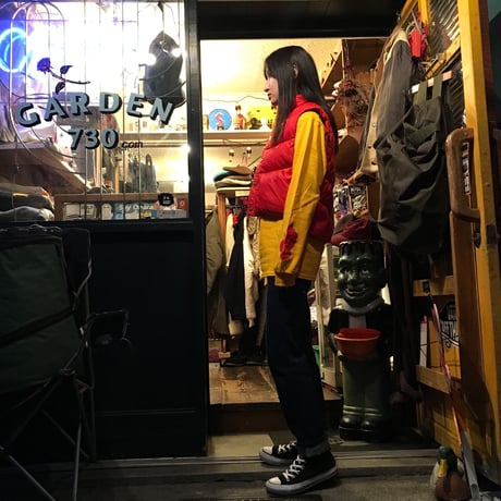 [USED] vintage CAMPUS ちび丈ダウンVEST