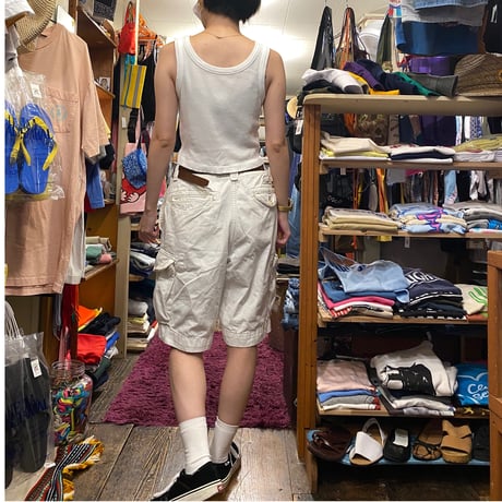 [USED] ”POLO”  WHITEカーゴショーツ