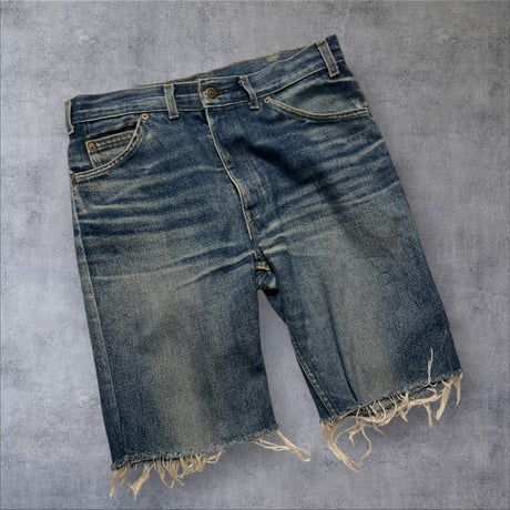 [USED] Euro Levi's CUTOFF DENIM SHORTS orange tab🍊