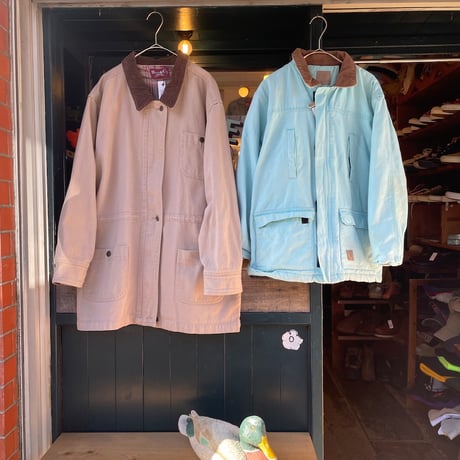 [USED] "DENIM & Co." CANVAS COVERALL Lsize