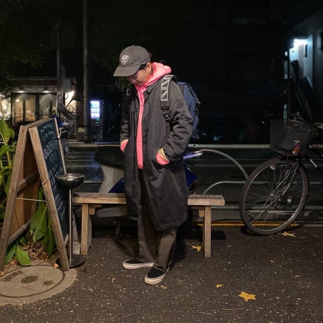 [USED] Vintage BLACK ステンカラーコート