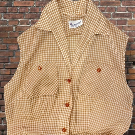 [USED] 60‘vintage ギンガムチェックワンピース