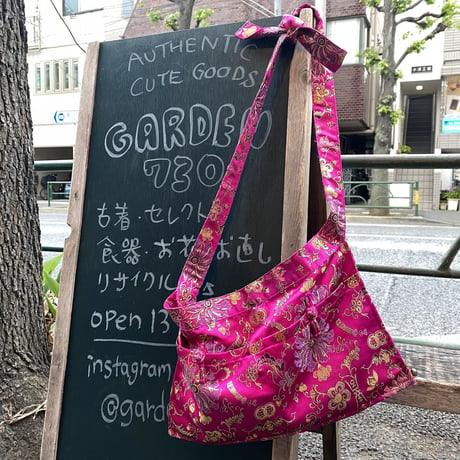 [USED] 2WAY サテン CHINA サコッシュ🇨🇳