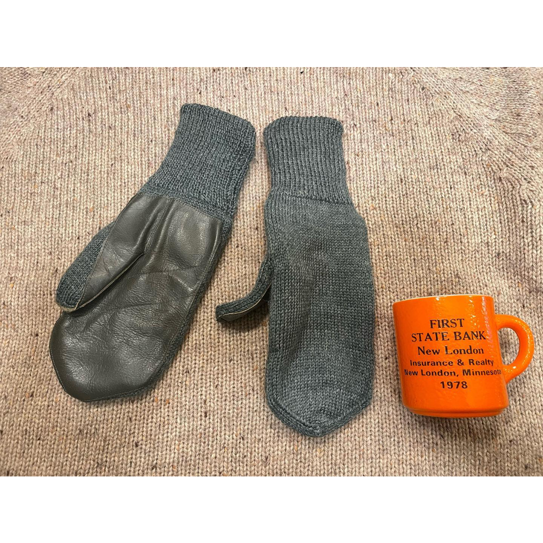 DEADSTOCK] スイス軍 WOOL/LEATHER ミトングローブ | garden730