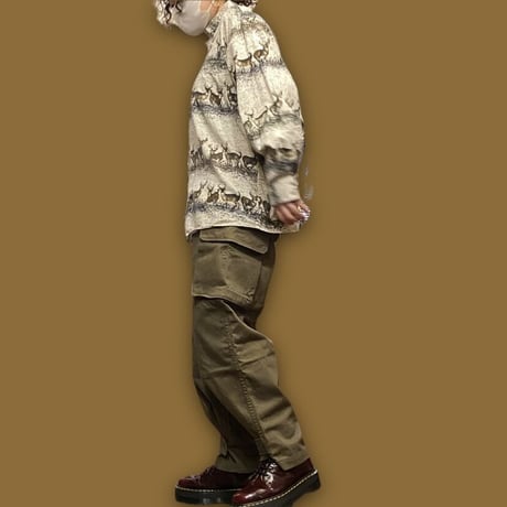[USED] シカ柄🦌 B.D.シャツ