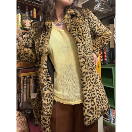 [USED] FAKE レオパード柄コート