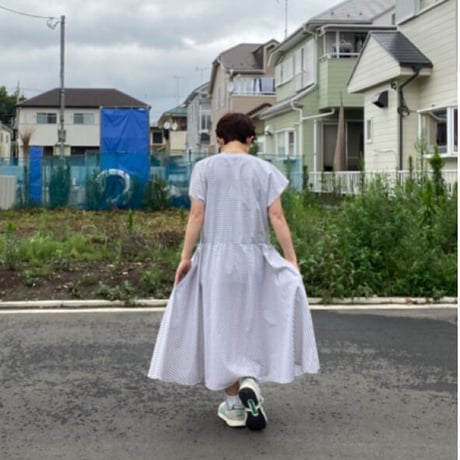 [USED]ストライプ🤍フレアワンピース