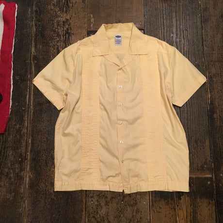 [USED] Pastel yellow キューバシャツ