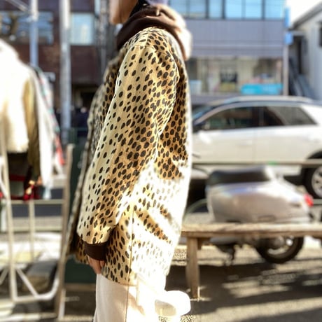 [USED]レオパードダブルボタンコートJKT🐆🖤