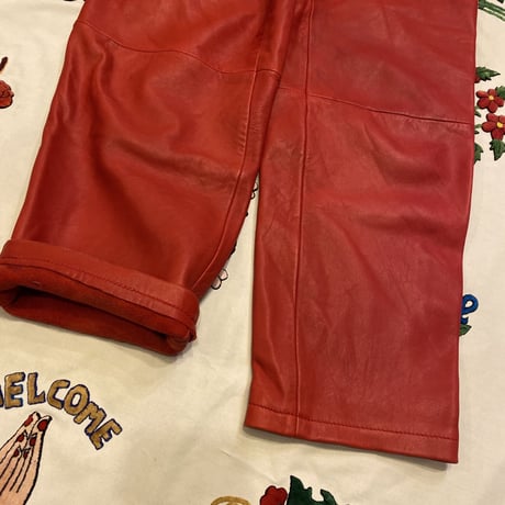 [USED] 真っ赤なEURO  LEATHER PANTS♡